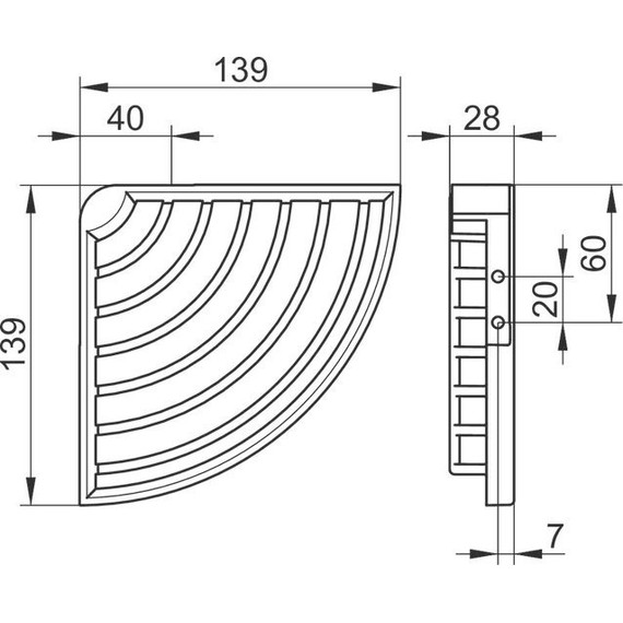 Мыльница угловая Keuco Seifenkorbe 24943010000 фото 3