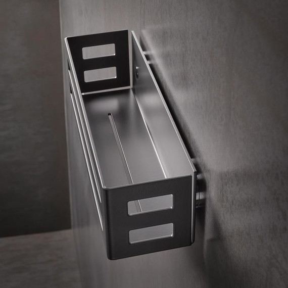 Полка Keuco Seifenkorbe 24954370000, цвет чёрный матовый - 4 Полка Keuco Seifenkorbe 24954370000, цвет чёрный матовый фото 4