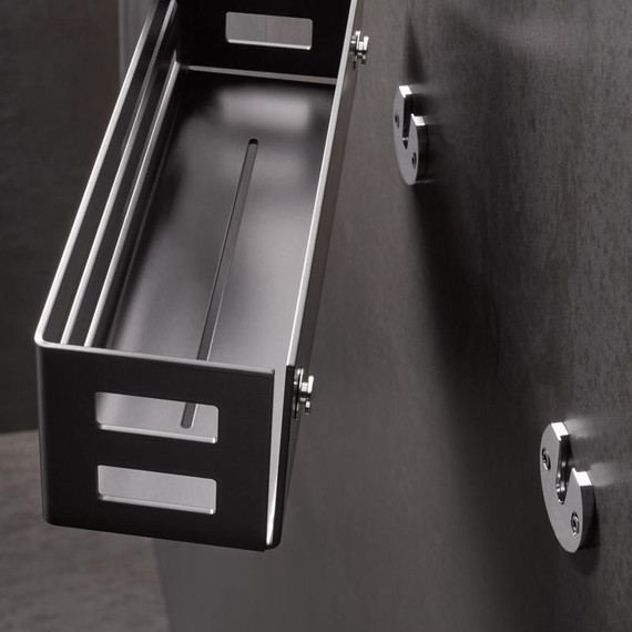 Полка Keuco Seifenkorbe 24954370000, цвет чёрный матовый - 6 Полка Keuco Seifenkorbe 24954370000, цвет чёрный матовый фото 6