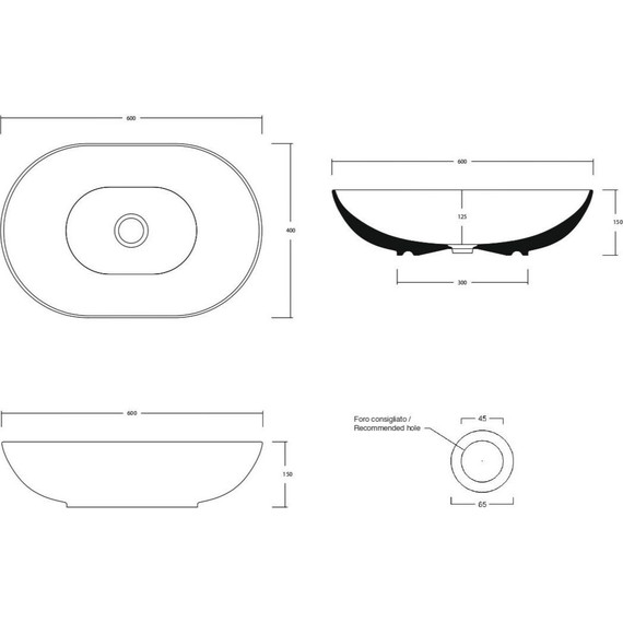 Раковина-чаша White Ceramic Balisong 60 см W0807OC, оранжевый матовый фото 3