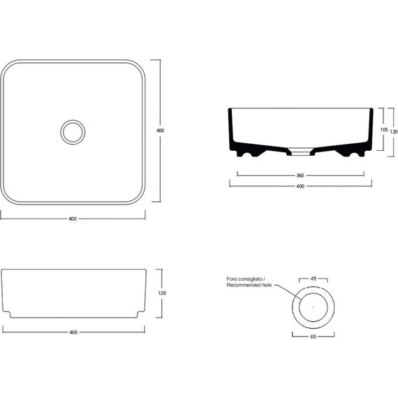 Раковина-чаша White Ceramic Blade 40 см W0507FM, серый матовый фото 2