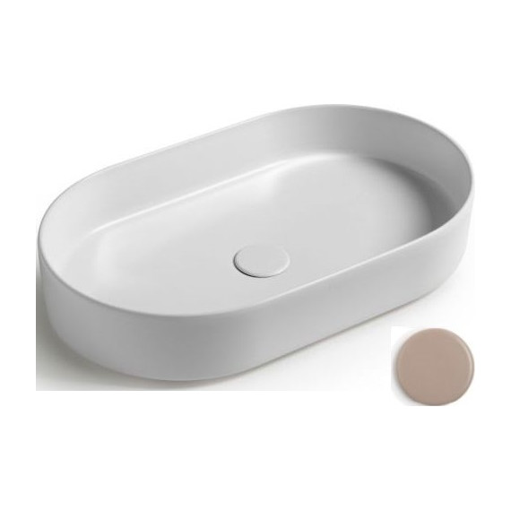 Раковина-чаша White Ceramic Blade 60 см W0527FG, фанго матовый фото 