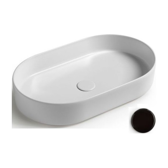 Раковина-чаша White Ceramic Blade 60 см W052705, черный матовый фото 