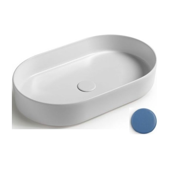 Раковина-чаша White Ceramic Blade 60 см W0527BD, синий матовый фото 