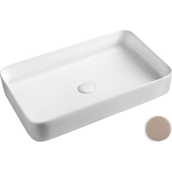Раковина-чаша White Ceramic Blade 65 см W0517FG, фанго матовый фото 