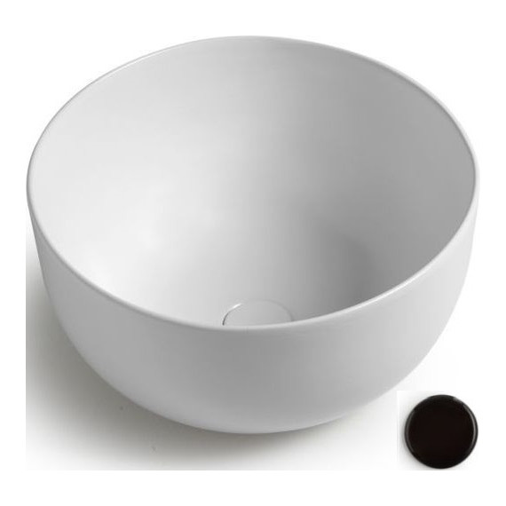 Раковина-чаша White Ceramic Dome 44 см W030705, черный матовый фото 
