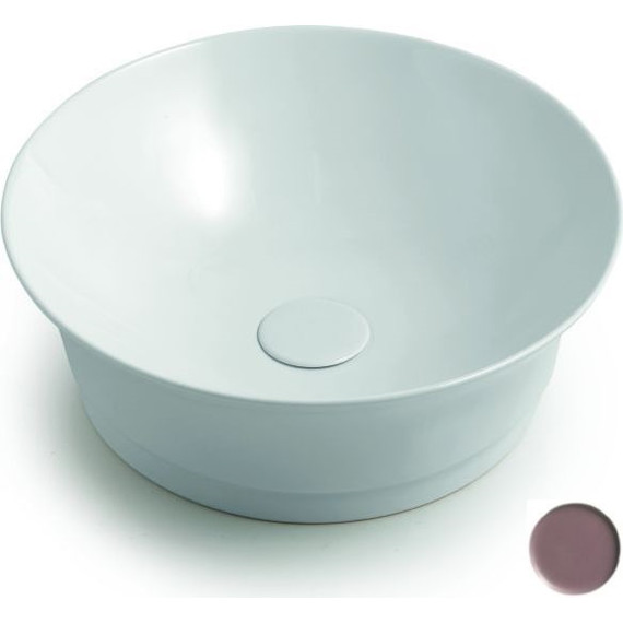 Раковина-чаша White Ceramic Idea 42 см W10307PL, сливовый матовый фото 