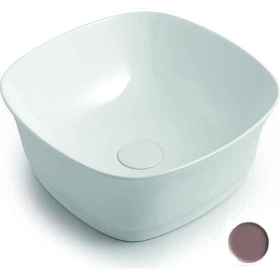 Раковина-чаша White Ceramic Idea 43 см W10007PL, сливовый матовый фото 