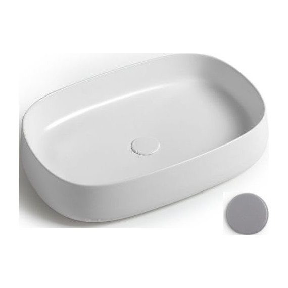 Раковина-чаша White Ceramic Jumper 60 см W0707FM, серый матовый фото 