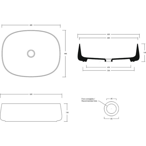 Раковина-чаша White Ceramic Jumper 60 см W0707FM, серый матовый фото 2