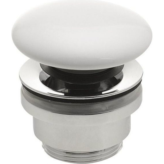 Донный клапан White Ceramic MEW060901, белый глянцевый фото 