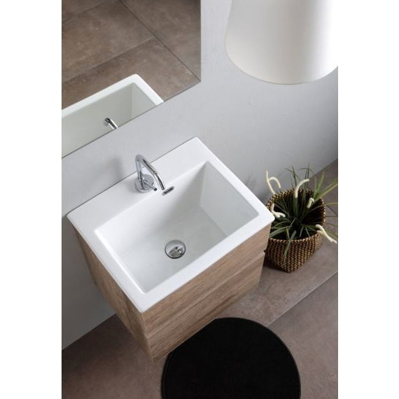 Раковина подвесная постирочная White Ceramic Rio 50 см W013401 фото 2