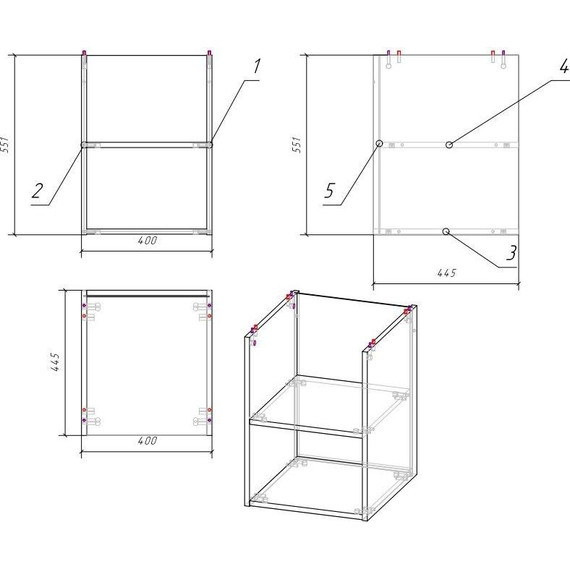 Модуль подвесной Cersanit Moduo 40 см MD-MOD40-SZ, дуб фото 4
