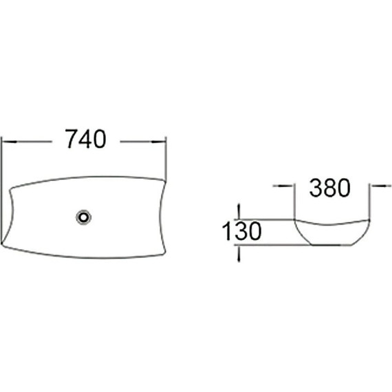 Раковина-чаша SantiLine 74 см SL-1029 фото 2