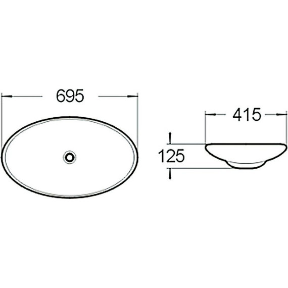 Раковина-чаша SantiLine 69 см SL-1031 - 2 Раковина-чаша SantiLine 69 см SL-1031 фото 2