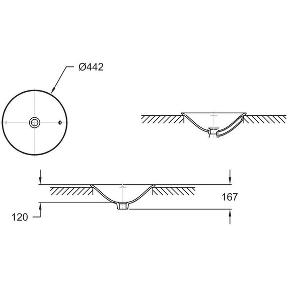 Раковина врезная на столешницу Jacob Delafon Carillon 45 см E96118-0 фото 2