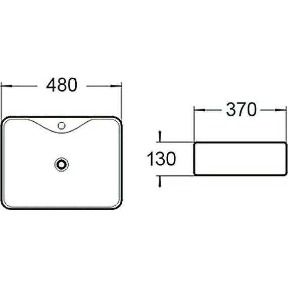 Раковина-чаша SantiLine 48 см SL-1011MB, черный матовый фото 2