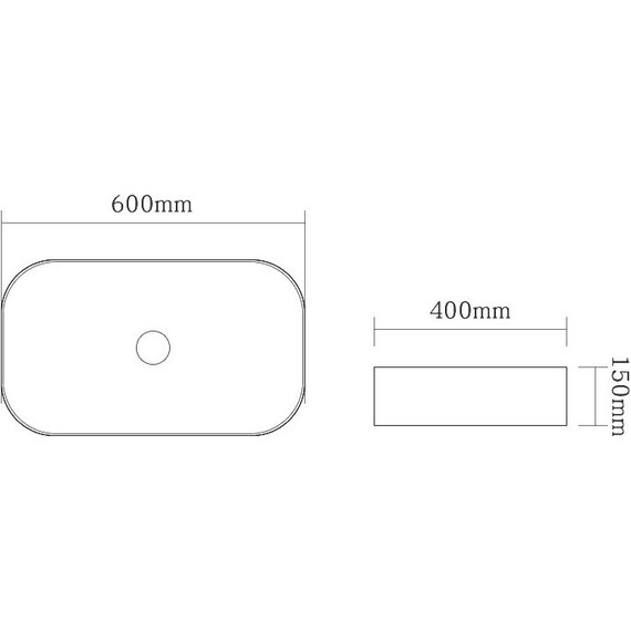 Раковина-чаша SantiLine 60 см SL-1017MB, черный матовый фото 2