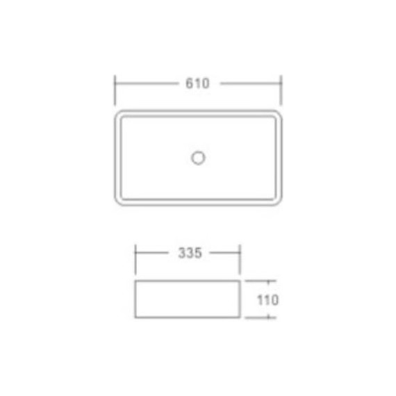 Раковина-чаша SantiLine 61 см SL-1073MB, черный матовый фото 2