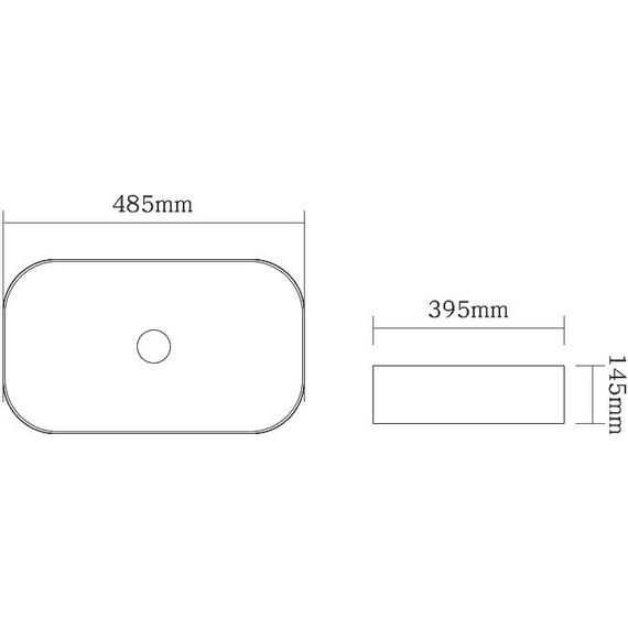 Раковина-чаша SantiLine 48 см SL-1105MB, черный матовый фото 2
