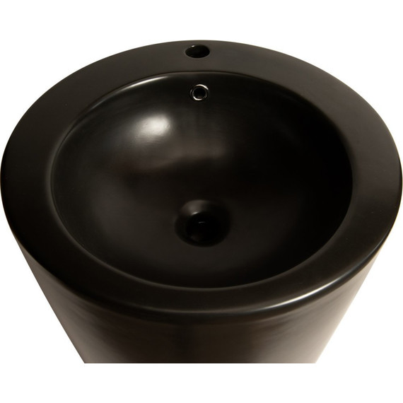Раковина напольная SantiLine 50 см SL-4004MB, черный матовый фото 2