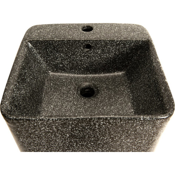 Раковина напольная SantiLine 42 см SL-4005MС, серый матовый бетон фото 3