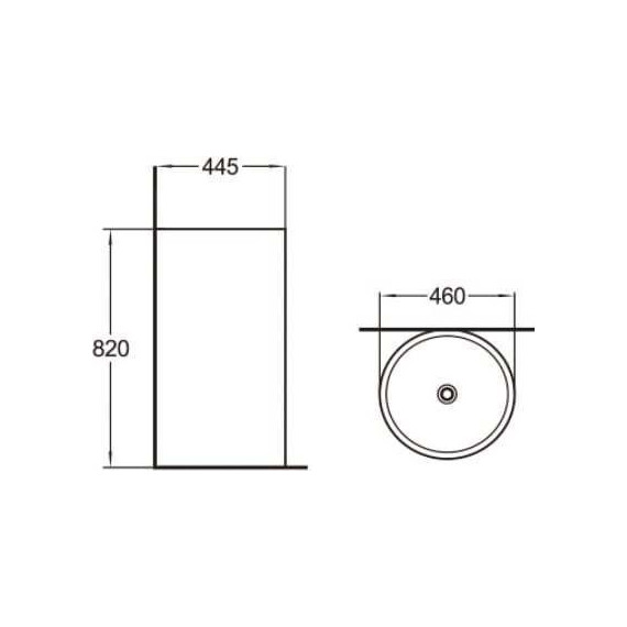 Раковина напольная SantiLine 46 см SL-4006 фото 2