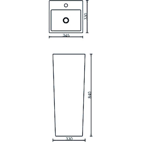 Раковина напольная SantiLine 34 см SL-4010 фото 2