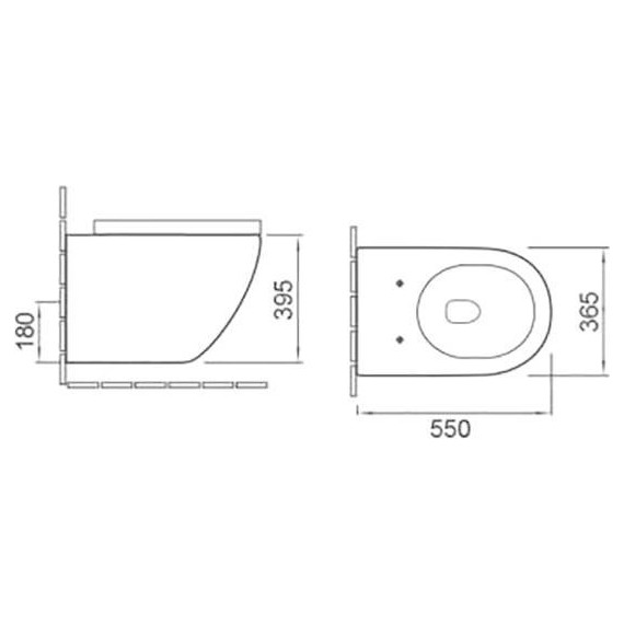 Унитаз подвесной безободковый SantiLine SL-5002MB с крышкой микролифт, черный матовый фото 2