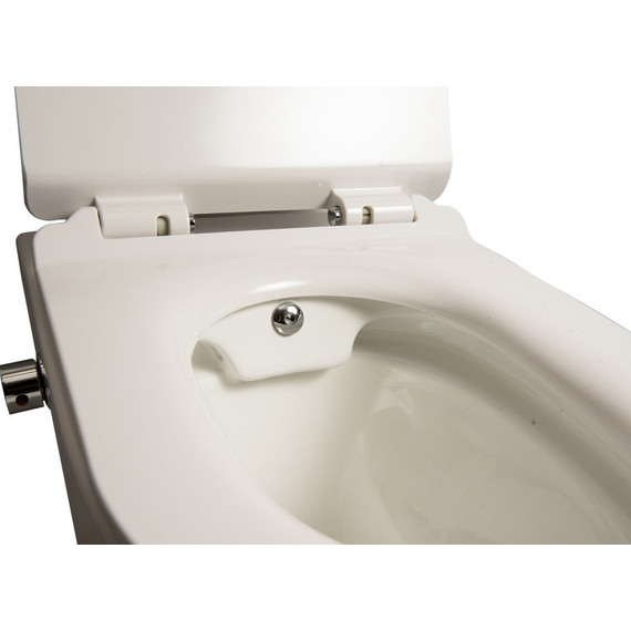 Унитаз-биде подвесной безободковый SantiLine SL-5002SM-BD с крышкой микролифт фото 5
