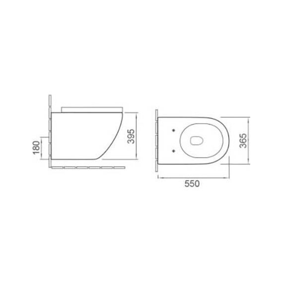 Унитаз подвесной безободковый SantiLine SL-5002 с крышкой микролифт фото 5