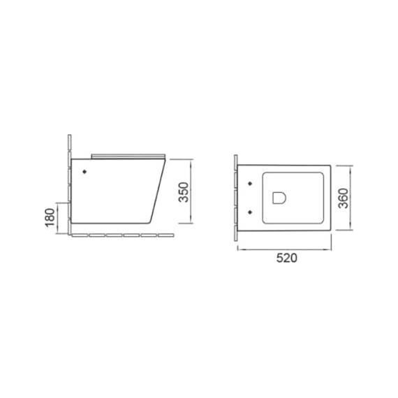 Инсталляция с подвесным безободковым унитазом SantiLine SL-5004MB+SL-04, черный матовый - 3 Инсталляция с подвесным безободковым унитазом SantiLine SL-5004MB+SL-04, черный матовый фото 3