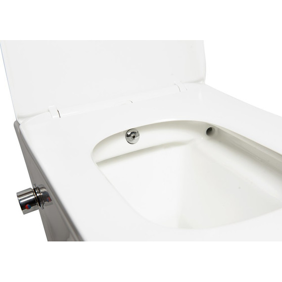 Унитаз-биде подвесной безободковый SantiLine SL-5004SM-BD с крышкой микролифт фото 6