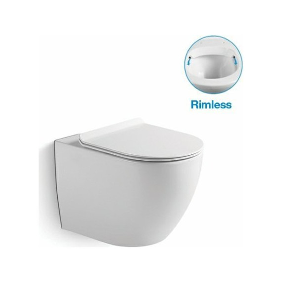 Унитаз подвесной безободковый SantiLine SL-5005 с крышкой микролифт, Цвет производителя: белый - 5 Унитаз подвесной безободковый SantiLine SL-5005 с крышкой микролифт, Цвет производителя: белый фото 5