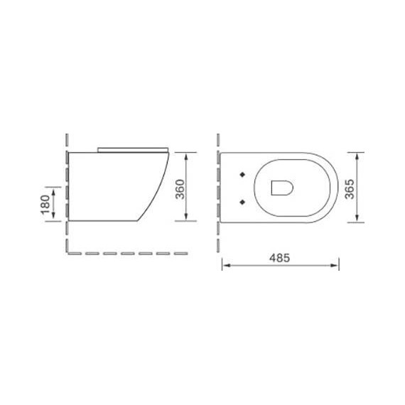 Унитаз подвесной безободковый SantiLine SL-5005 с крышкой микролифт, Цвет производителя: белый - 7 Унитаз подвесной безободковый SantiLine SL-5005 с крышкой микролифт, Цвет производителя: белый фото 7