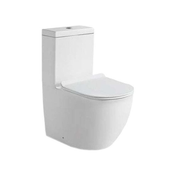 Унитаз-компакт безободковый SantiLine SL-5011 с крышкой микролифт фото 