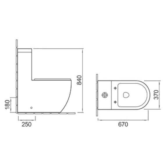 Унитаз-компакт безободковый SantiLine SL-5011 с крышкой микролифт фото 2