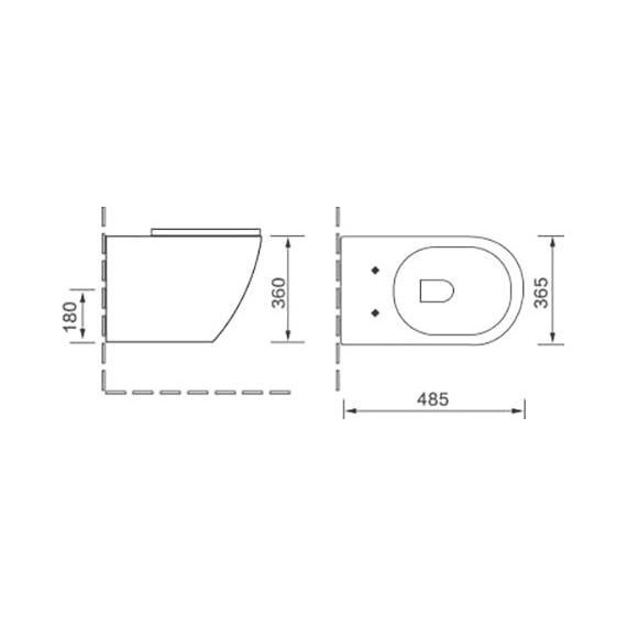 Унитаз подвесной безободковый SantiLine SL-5018MB с крышкой микролифт, черный матовый, Цвет производителя: чёрный матовый фото 5