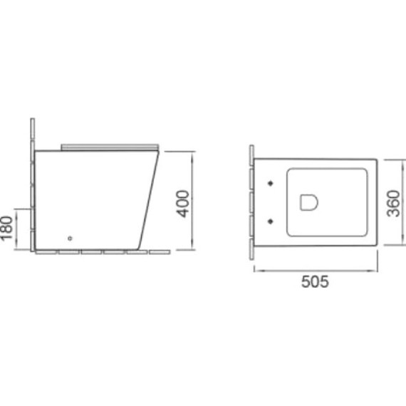 Унитаз приставной безободковый SantiLine SL-5021 с крышкой микролифт фото 2