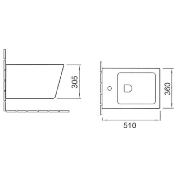 Биде подвесное SantiLine SL-5054 фото 2