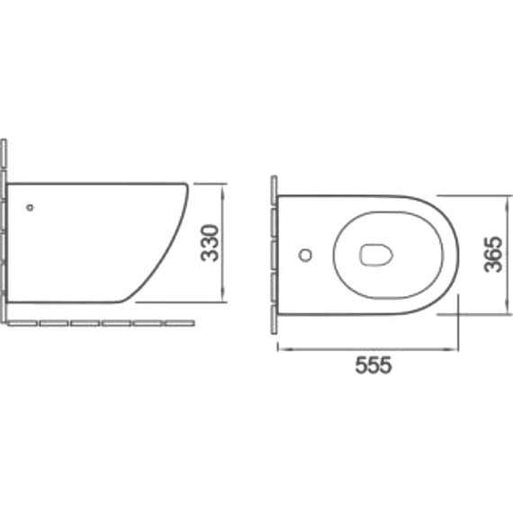 Биде подвесное SantiLine SL-5058MB, черный матовый фото 2