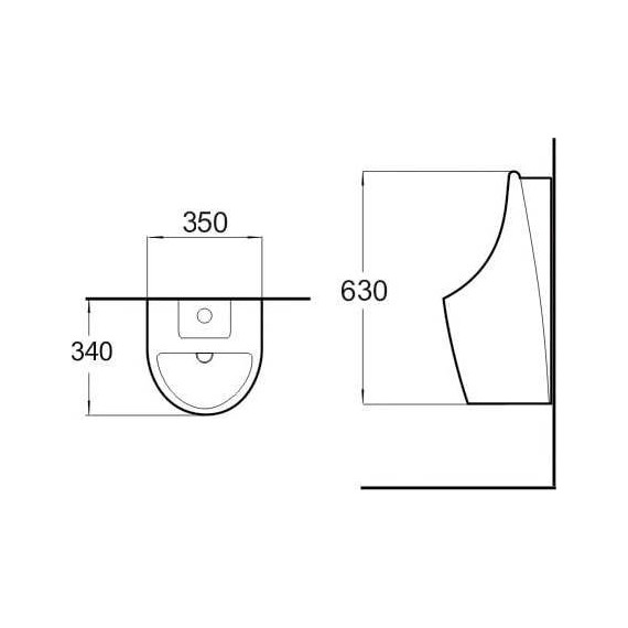 Писсуар подвесной сенсорный SantiLine SL-6001 фото 3