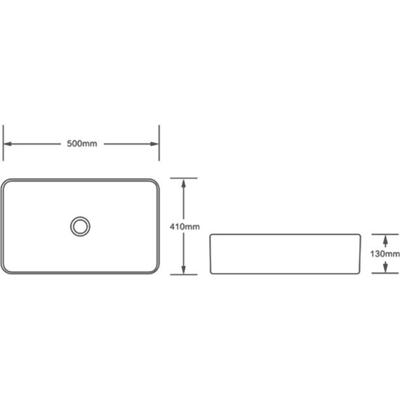 Раковина-чаша SantiLine 50 см SL-7020, под мрамор фото 3