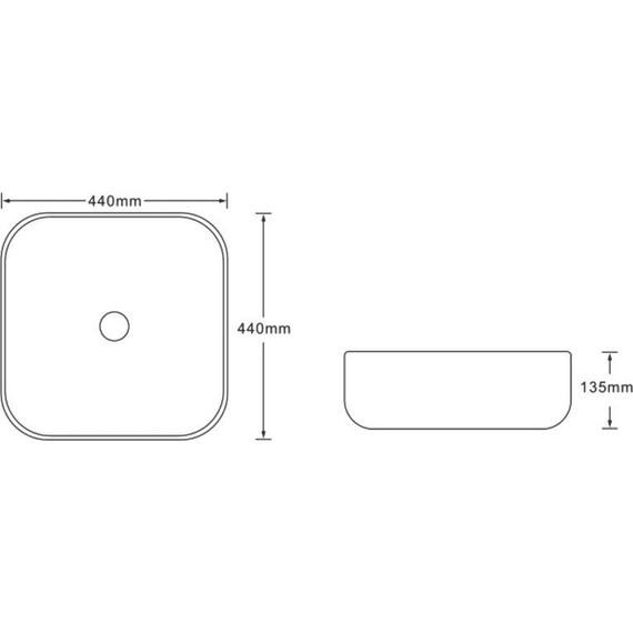 Раковина-чаша SantiLine 44 см SL-7024, под мрамор фото 2