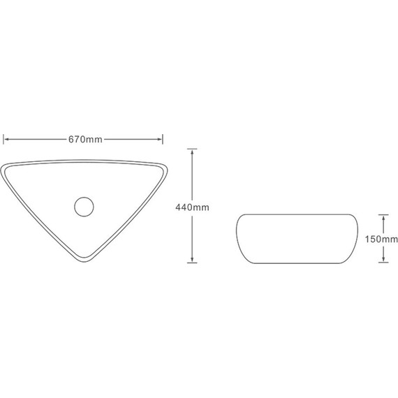 Раковина-чаша SantiLine 67 см SL-7031, под мрамор фото 2