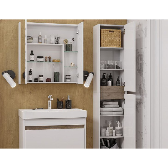 Зеркало-шкаф Акватон Асти 70 см 1A263402AX010, белый глянцевый - 5 Зеркало-шкаф Акватон Асти 70 см 1A263402AX010, белый глянцевый фото 5