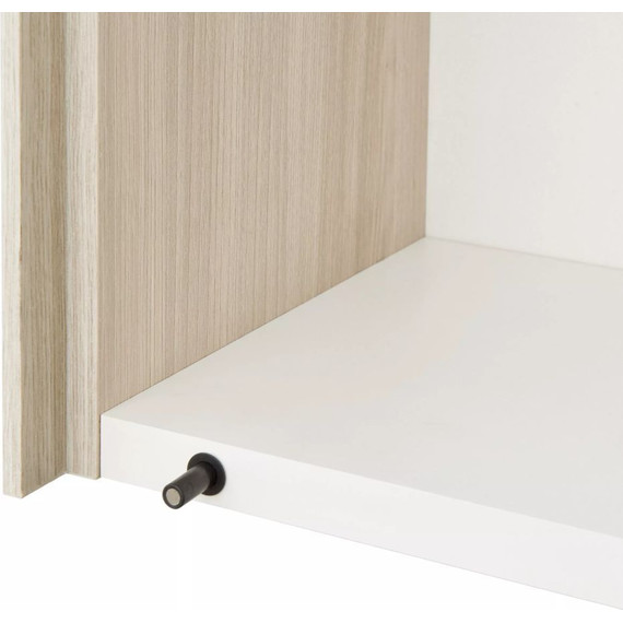 Шкаф подвесной Акватон Асти 34 см 1A262903AX010, белый глянцевый/ясень шимо фото 3