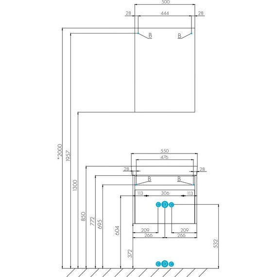 Тумба подвесная с раковиной Акватон Асти 55 см 1A263101AXD70, белый глянцевый/ясень шимо - 12 Тумба подвесная с раковиной Акватон Асти 55 см 1A263101AXD70, белый глянцевый/ясень шимо фото 12