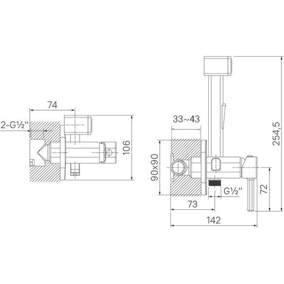 Набор для гигиенического душа Iddis Axes 004WTS0i08, белый матовый - 3 Набор для гигиенического душа Iddis Axes 004WTS0i08, белый матовый фото 3