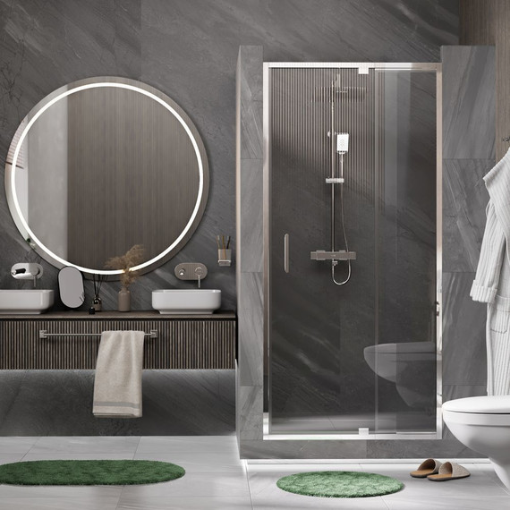 Душевая дверь WasserKraft Berkel 90 см 48P04, хром/прозрачное фото 2